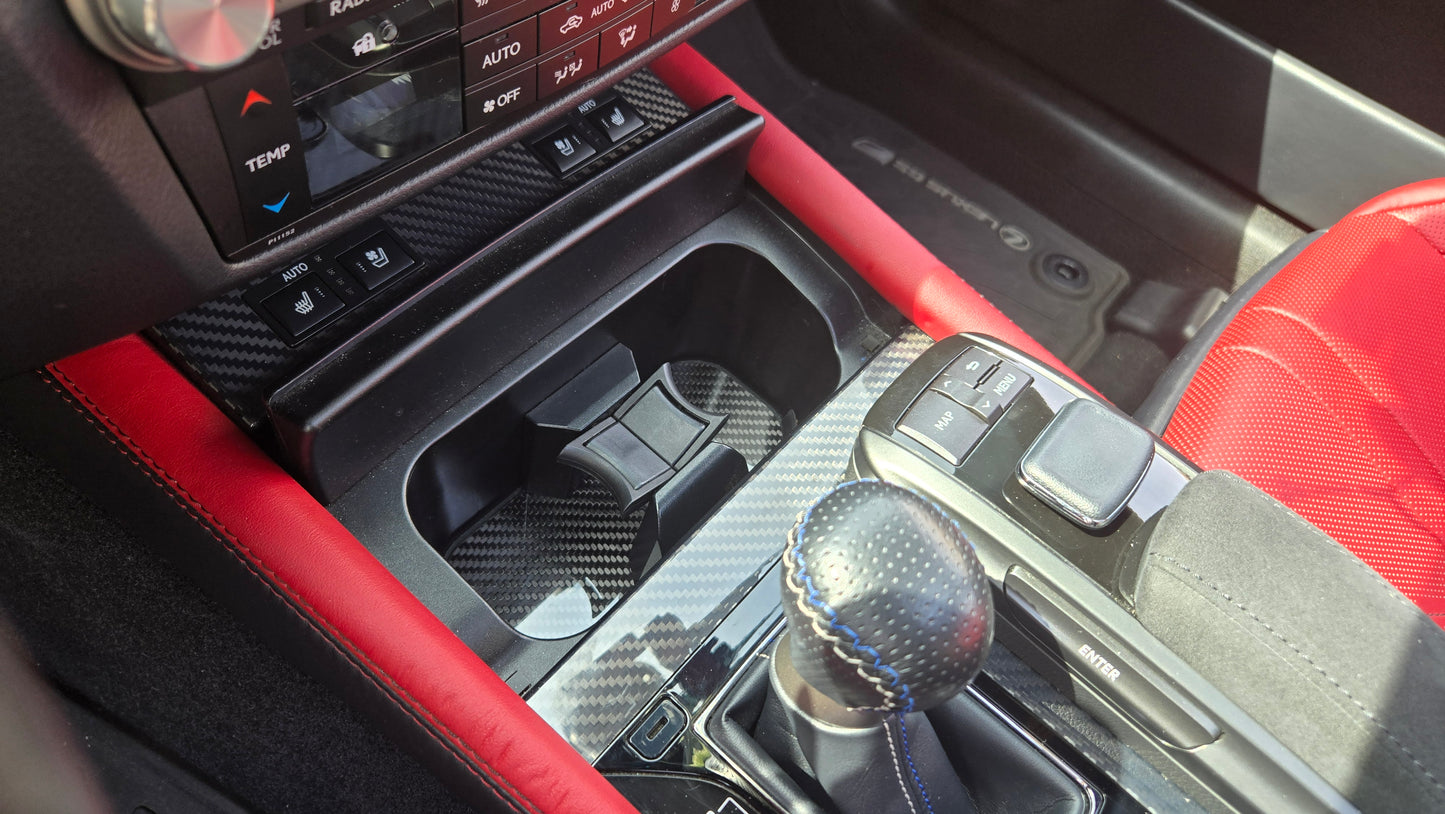 13-20 Lexus GS Carbon Fiber Cupholder Base