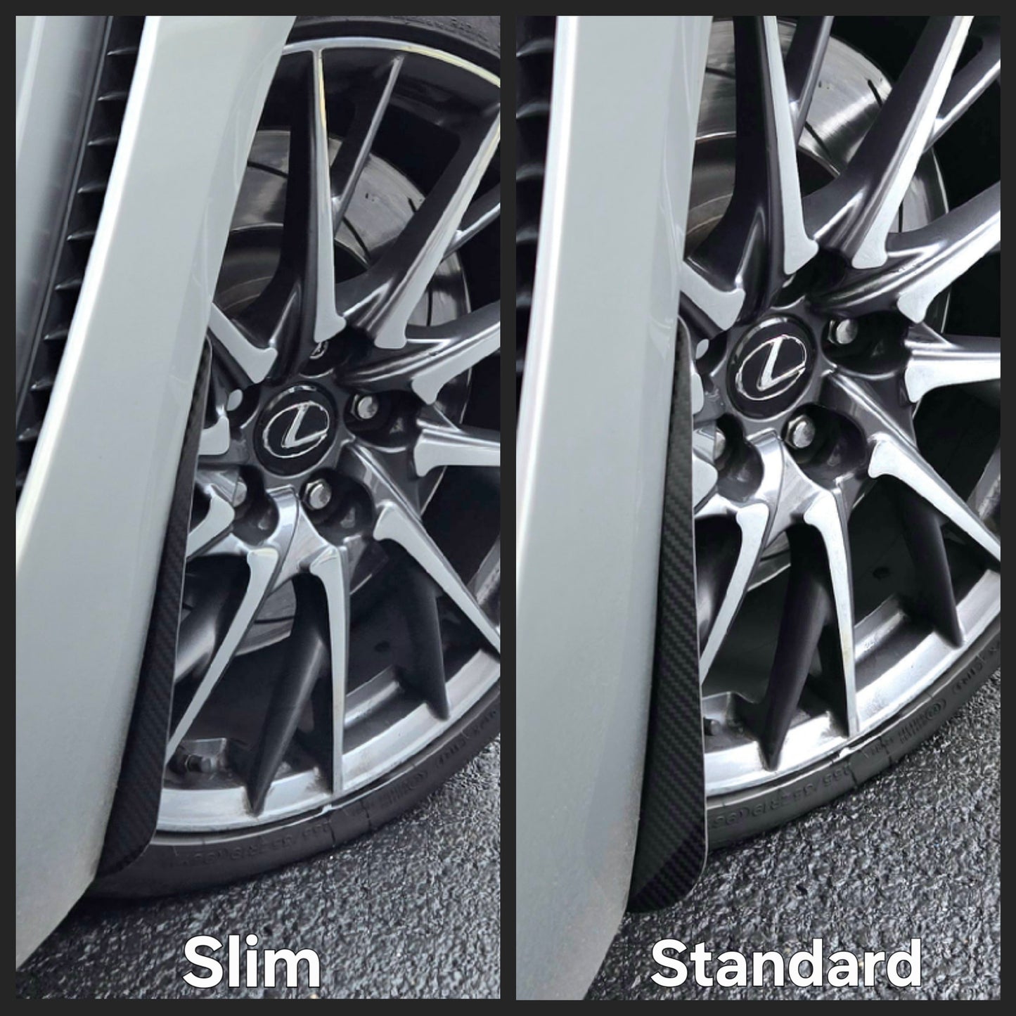 2015 to 2019 Lexus RCF Carbon Fiber Mudguards