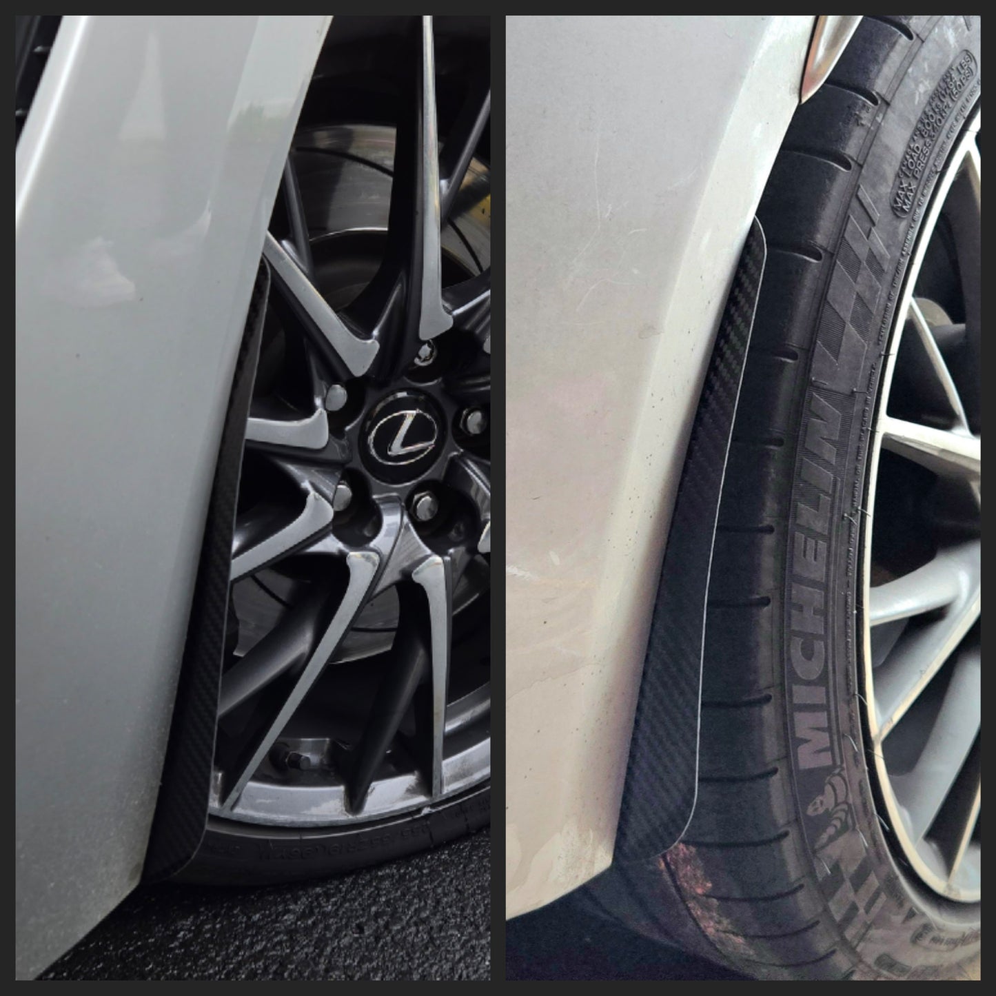 2015 to 2019 Lexus RCF Carbon Fiber Mudguards
