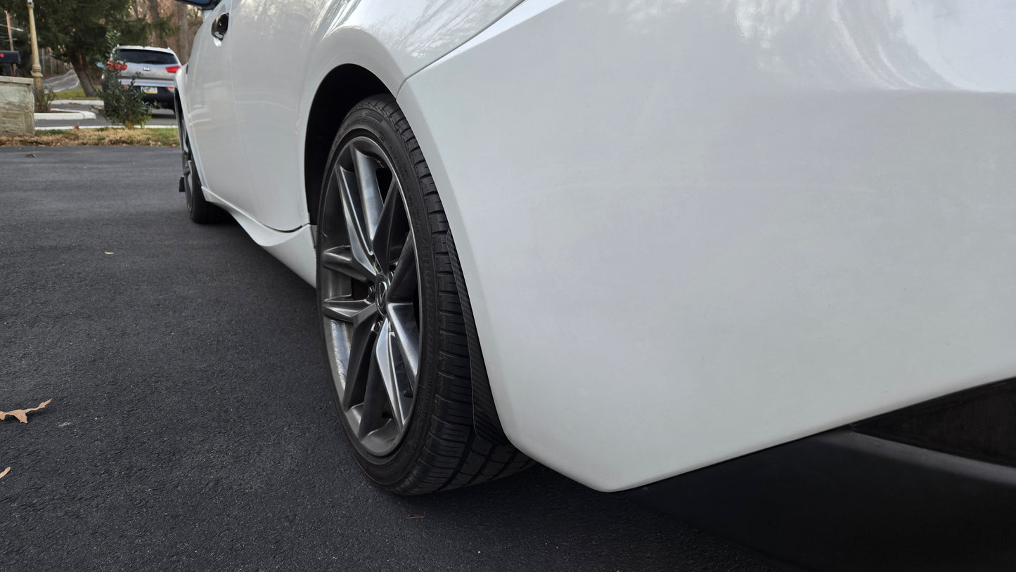 2014-2020 Lexus IS200t, IS300, IS350 Carbon Fiber Mudguards