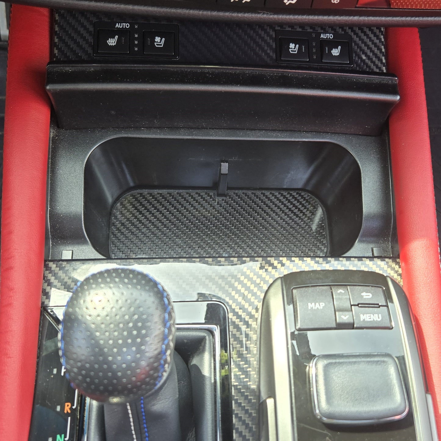13-20 Lexus GS Carbon Fiber Cupholder Base
